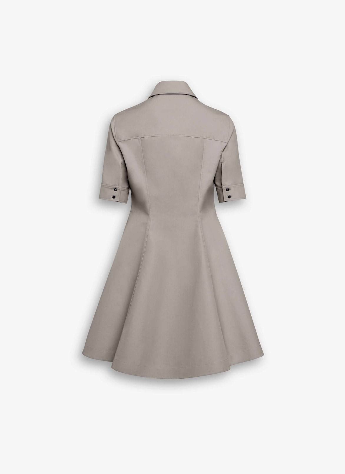 POPLIN SKATER DRESS ALAÏA GREY POPLIN SKATER DRESS